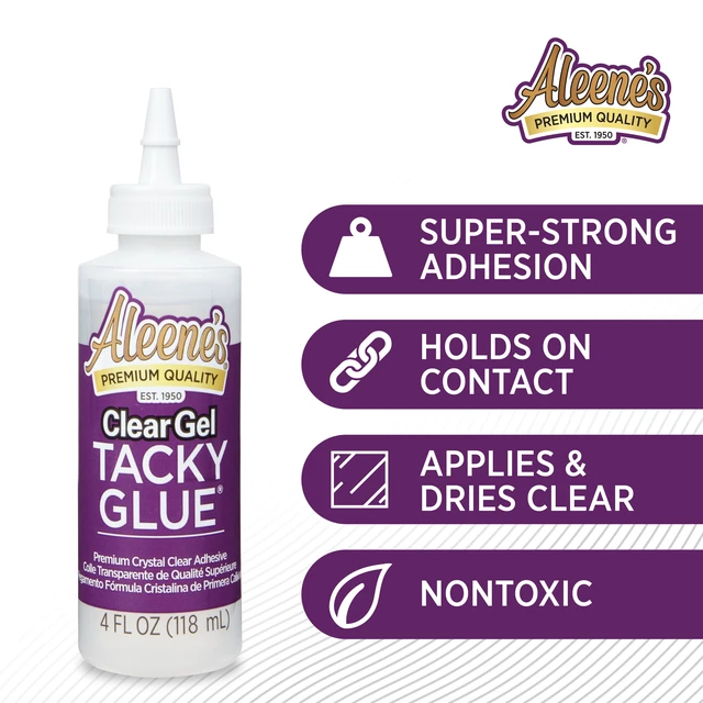 Alt view image 5 of 5 - Aleene's Clear Gel Tacky Glue 6-Pack, 4fl oz, Dries Clear, Premium All-Purpose Adhesive