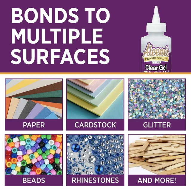 Alt view image 4 of 5 - Aleene's Clear Gel Tacky Glue 6-Pack, 4fl oz, Dries Clear, Premium All-Purpose Adhesive