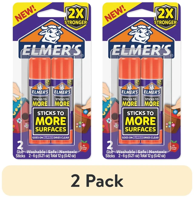 Main image of Elmer's Extra Strength School Glue Sticks, Washable, 6g, 2 Count