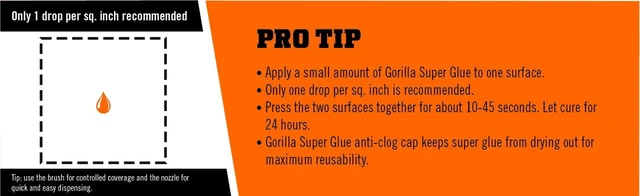 Alt view image 3 of 6 - Gorilla Glue Super Glue 20g Bonus Bottle