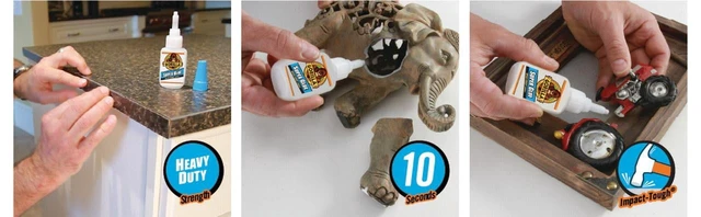 Alt view image 5 of 6 - Gorilla Glue Super Glue 20g Bonus Bottle