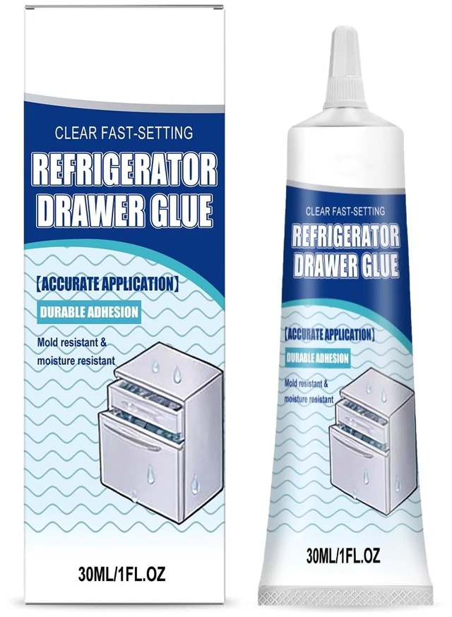 Main image of Alvantor Refrigerator Drawer Glue, Strong Bond Adhesive for Plastic Repairs, Cure Time Included