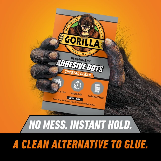 Alt view image 4 of 6 - Gorilla Permanent Adhesive Dots, 150 Count, Strong Bond for Crafting