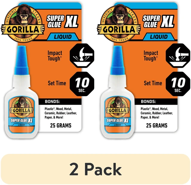 Main image of Gorilla Clear Super Glue XL 25Gram Bottle (2 Pack)