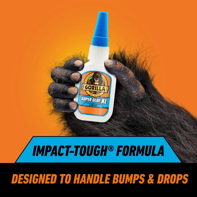 Alt view image 3 of 5 - Gorilla Clear Super Glue XL 25Gram Bottle (2 Pack)