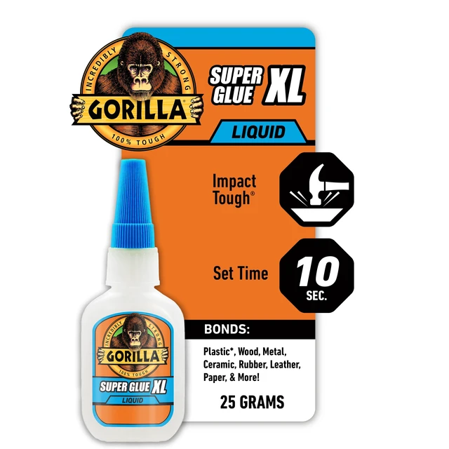 Alt view image 5 of 5 - Gorilla Clear Super Glue XL 25Gram Bottle (2 Pack)