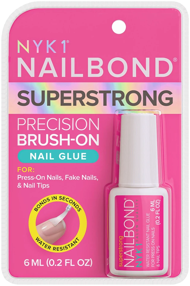 Main image of NYK1 NailBond Super Strong Brush-on Nail Glue for Press-ons, Tips & Fake Nails, 6ml/0.2fl oz