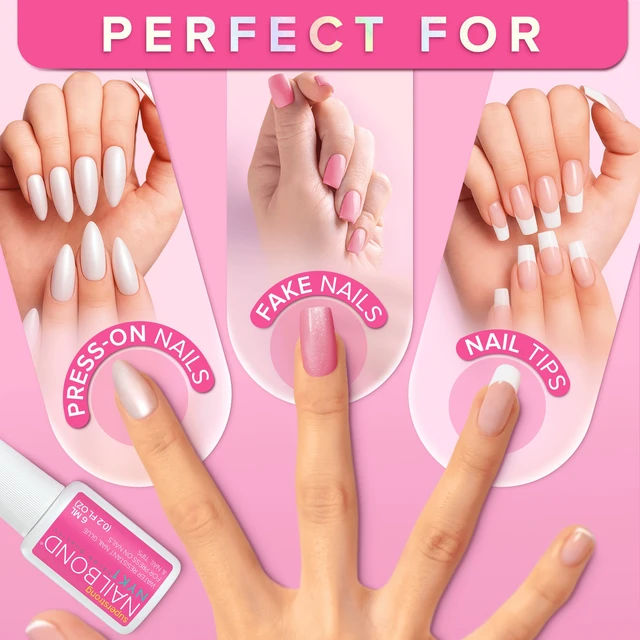 Alt view image 5 of 6 - NYK1 NailBond Super Strong Brush-on Nail Glue for Press-ons, Tips & Fake Nails, 6ml/0.2fl oz
