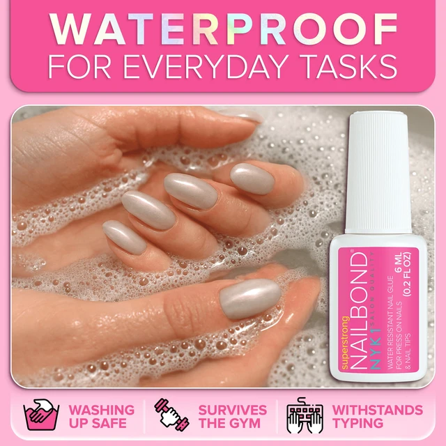 Alt view image 6 of 6 - NYK1 NailBond Super Strong Brush-on Nail Glue for Press-ons, Tips & Fake Nails, 6ml/0.2fl oz