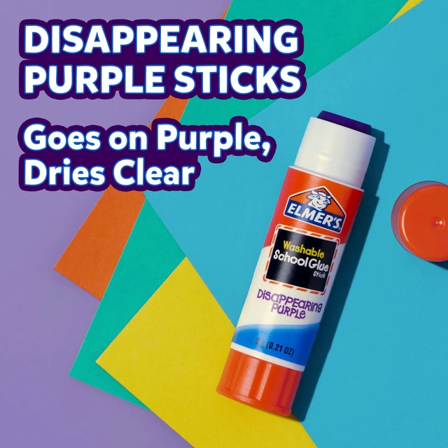 Alt view image 4 of 5 - Elmer's Color 'n Glitz Glue Sticks, Washable, Assorted Colors, 6g, 12-Pack