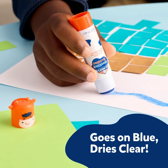 Alt view image 2 of 5 - Elmer's BlooStick Buddies Glue Sticks, Disappearing Blue, 6g, 12 Count