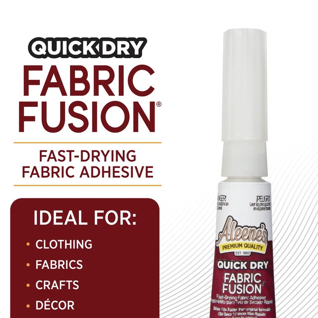 Alt view image 4 of 5 - Aleene's Quick Dry Fabric Fusion Glue, 0.1 fl oz, 2 Pack, 3 Pack, Dry Time 5 Minutes