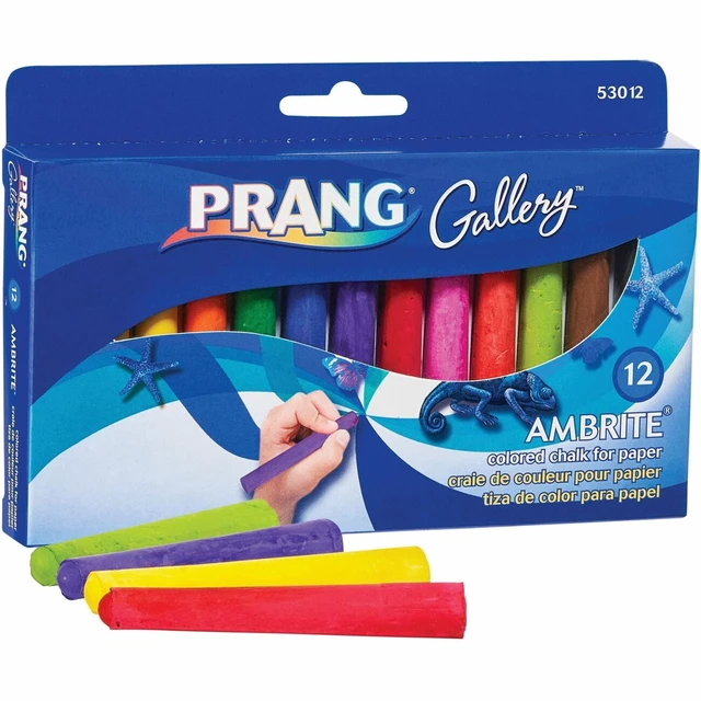Alt view image 5 of 6 - Dixon DIX53012 Gallery Ambrite Colored Chalk, 12/Box, Assorted