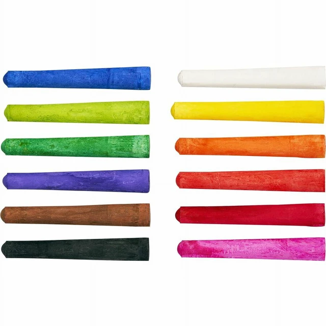 Alt view image 6 of 6 - Dixon DIX53012 Gallery Ambrite Colored Chalk, 12/Box, Assorted