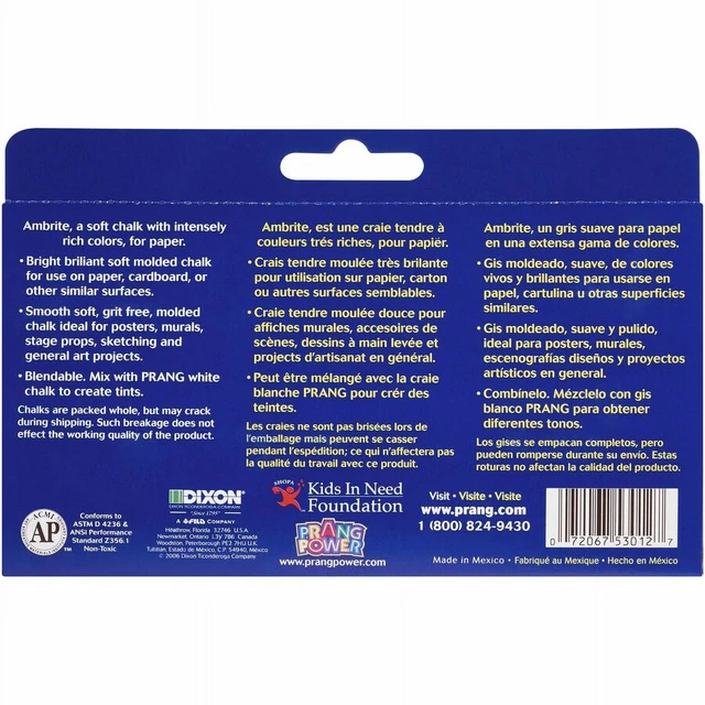 Alt view image 2 of 6 - Dixon DIX53012 Gallery Ambrite Colored Chalk, 12/Box, Assorted