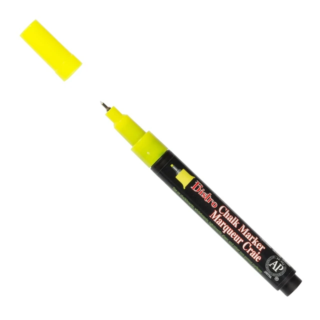 Alt view image 2 of 2 - Marvy Uchida Extra Fine Point Chalk Markers, Neon Yellow, 2/Pack