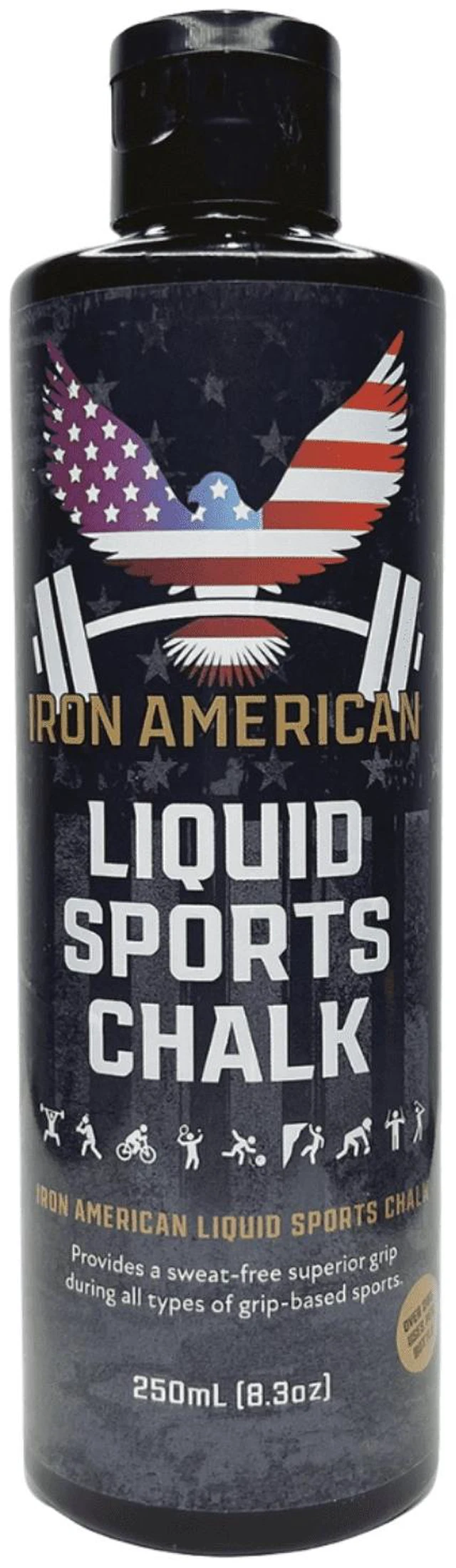 Main image of IRON AMERICAN Liquid Sports Chalk, 250mL, White - Grip Enhancer for All Grip-Based Sports and Activities