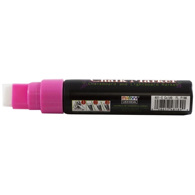 Alt view image 2 of 2 - Marvy Uchida Jumbo Point Chalk Marker, Hot Pink, 1 Pack