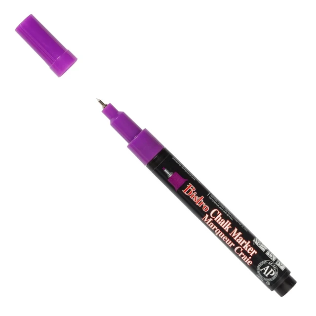 Alt view image 2 of 2 - Marvy Uchida Extra Fine Point Chalk Marker, Violet, 1 Pack