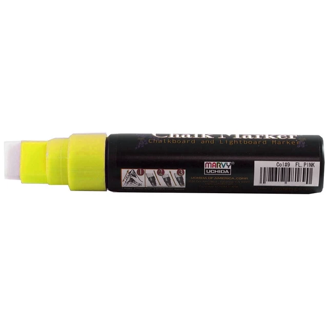 Alt view image 2 of 2 - Marvy Uchida Jumbo Point Chalk Marker, Neon Yellow, 1-Pack