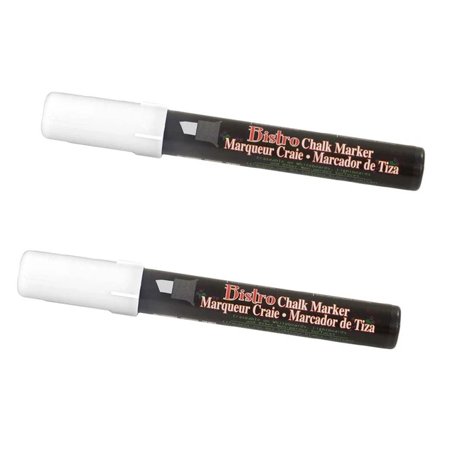 Main image of Chisel Tip Chalk Markers, Marvy Uchida, White, 2/Pack