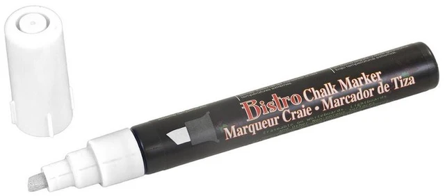 Alt view image 2 of 2 - Chisel Tip Chalk Markers, Marvy Uchida, White, 2/Pack