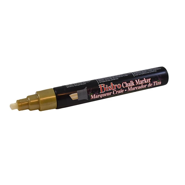 Alt view image 2 of 2 - Marvy Uchida Chisel Tip Gold Metallic Chalk Markers, 2/Pack