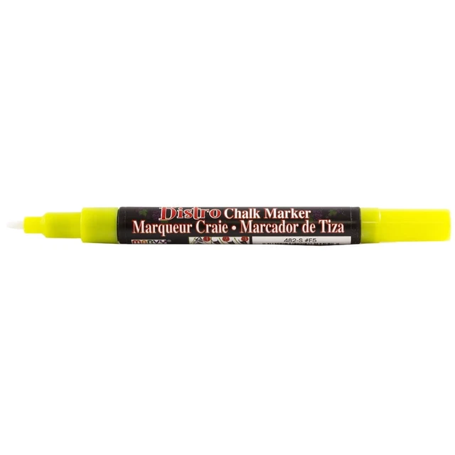 Alt view image 2 of 2 - Marvy Uchida Fine Point Chalk Marker, Neon Yellow, 1 Pack