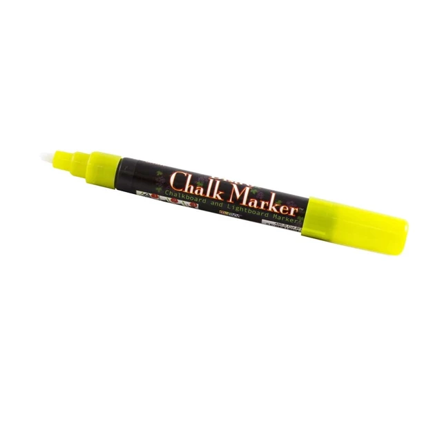 Alt view image 2 of 2 - Marvy Uchida Broad Point Chalk Markers, Neon Yellow, 2-Pack