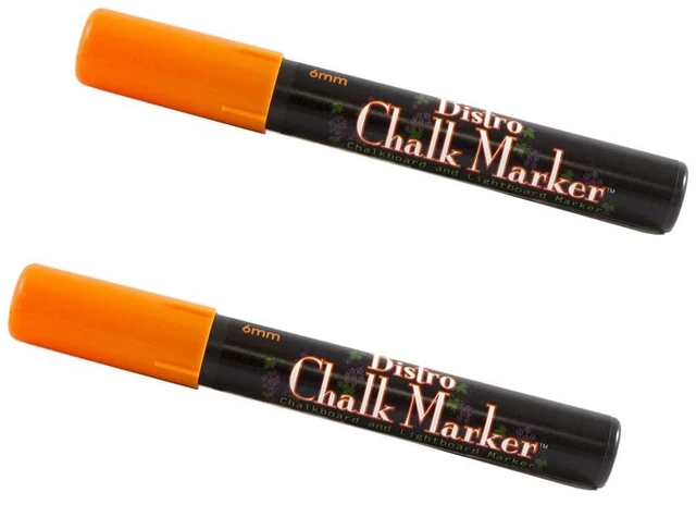 Main image of Marvy Uchida Broad Point Chalk Markers, Orange, 2-Pack