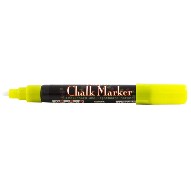 Alt view image 2 of 4 - Marvy Uchida Broad Point Chalk Marker, Neon Yellow, 1/Pack