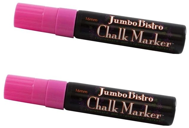 Main image of Marvy Uchida Jumbo Point Chalk Markers Hot Pink 2-Pack