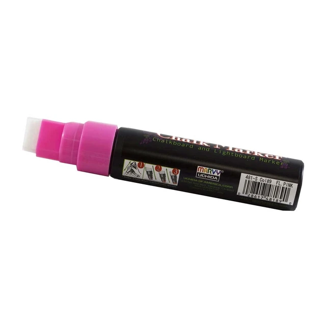 Alt view image 2 of 2 - Marvy Uchida Jumbo Point Chalk Markers Hot Pink 2-Pack