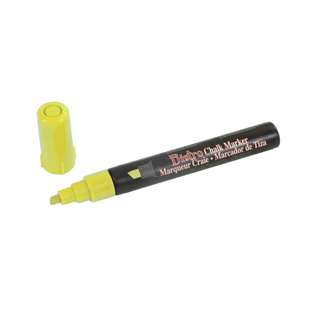 Alt view image 2 of 2 - Marvy Uchida Chisel Tip Chalk Markers, Yellow, 2/Pack