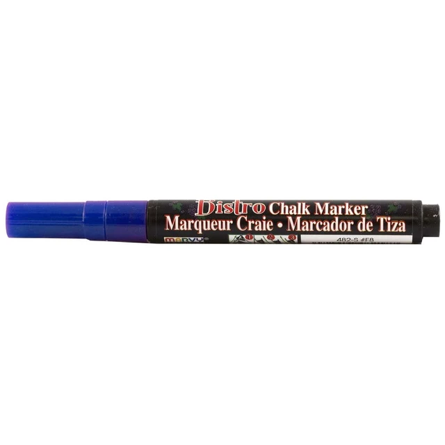 Alt view image 2 of 3 - Marvy Uchida Fine Point Chalk Markers, Blue, 2-Pack