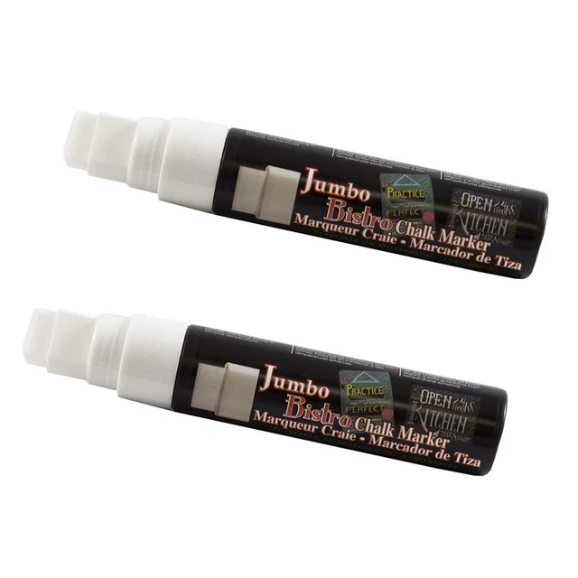 Alt view image 2 of 2 - Marvy Uchida Jumbo Point Chalk Markers White 2-Pack