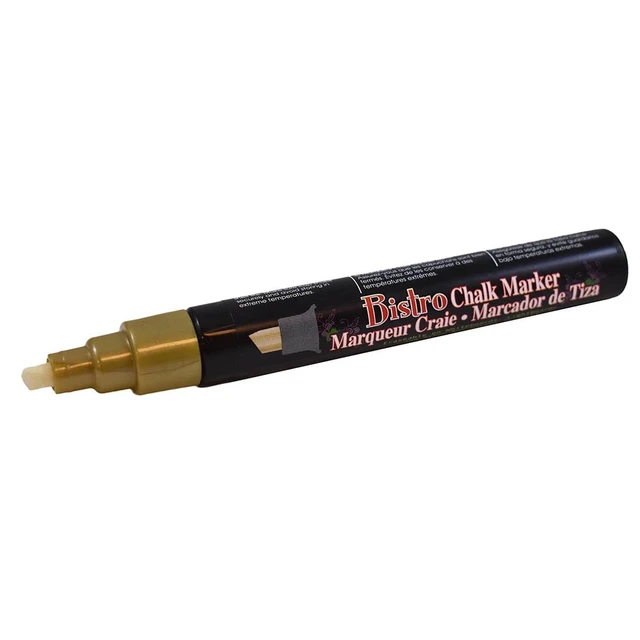 Alt view image 4 of 4 - Marvy Uchida Chisel Tip Chalk Marker, Gold Metallic, 1/Pack