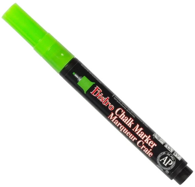 Main image of Marvy Uchida Extra Fine Point Chalk Marker, Lime Green, 1 Pack
