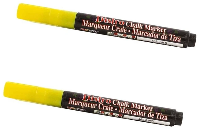 Main image of Marvy Uchida Fine Point Chalk Markers Yellow 2-Pack