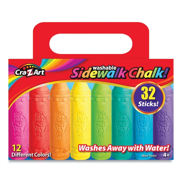 Alt view image 2 of 5 - Larose Cra-Z-Art Washable Sidewalk Chalk, 32 Count (3 Pack), Multicolor