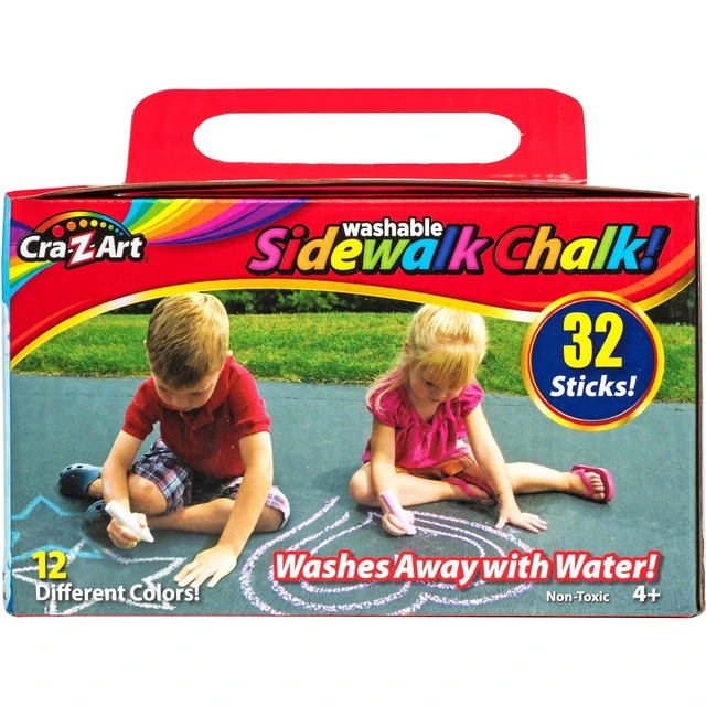 Alt view image 3 of 5 - Larose Cra-Z-Art Washable Sidewalk Chalk, 32 Count (3 Pack), Multicolor