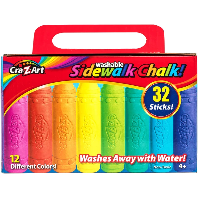 Alt view image 5 of 5 - Larose Cra-Z-Art Washable Sidewalk Chalk, 32 Count (3 Pack), Multicolor