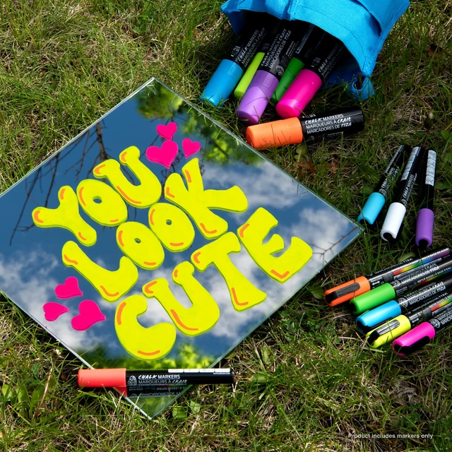 Alt view image 3 of 6 - Royal & Langnickel 15-Piece Neon Chalk Marker Variety Set, 2mm and 15mm