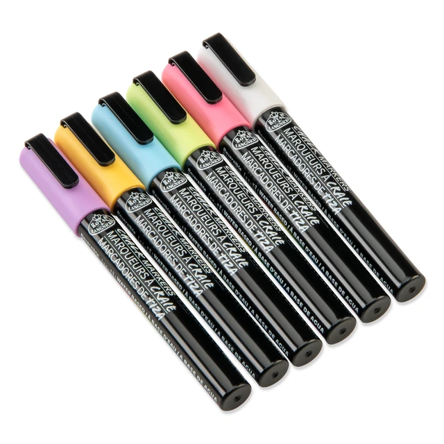 Alt view image 2 of 6 - Royal & Langnickel Pastel Chalk Markers, 6-Piece, Reversible Tip, 2.0mm