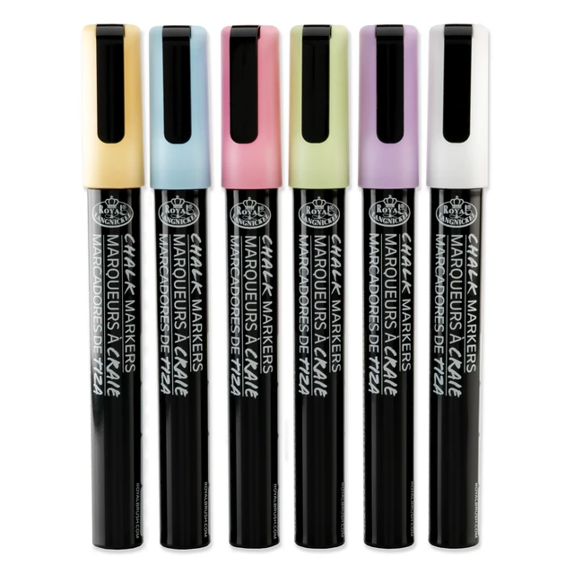 Alt view image 4 of 6 - Royal & Langnickel Pastel Chalk Markers, 6-Piece, Reversible Tip, 2.0mm