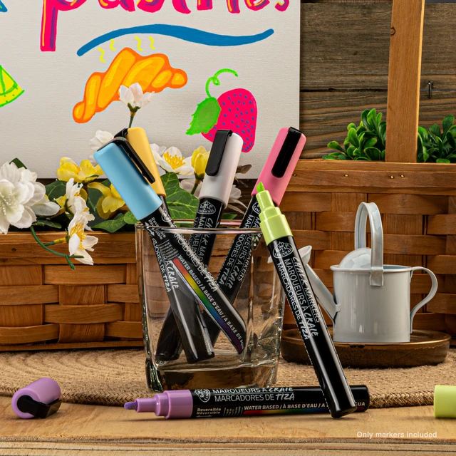 Alt view image 6 of 6 - Royal & Langnickel Pastel Chalk Markers, 6-Piece, Reversible Tip, 2.0mm