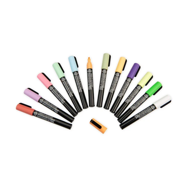 Alt view image 2 of 6 - Royal & Langnickel Chalk Markers 12 Pack with Storage Case, 2.0mm Tips, Primary Colors