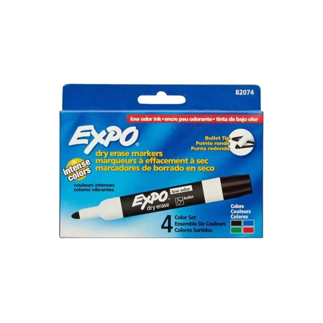 Alt view image 3 of 5 - Expo SAN82074 Low Odor Markers, 4/Pack