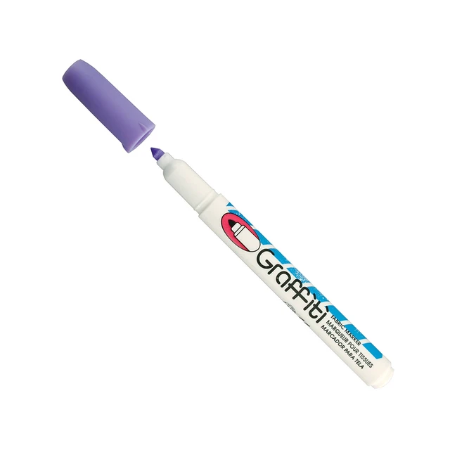 Alt view image 4 of 5 - Marvy Uchida Permanent Fabric Markers, Brush Tip, 6-Count, Non-Toxic, Primary Colors