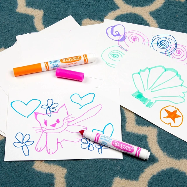 Alt view image 3 of 6 - Crayola Washable Broad Line Markers with Gel FX Markers, 64 Count